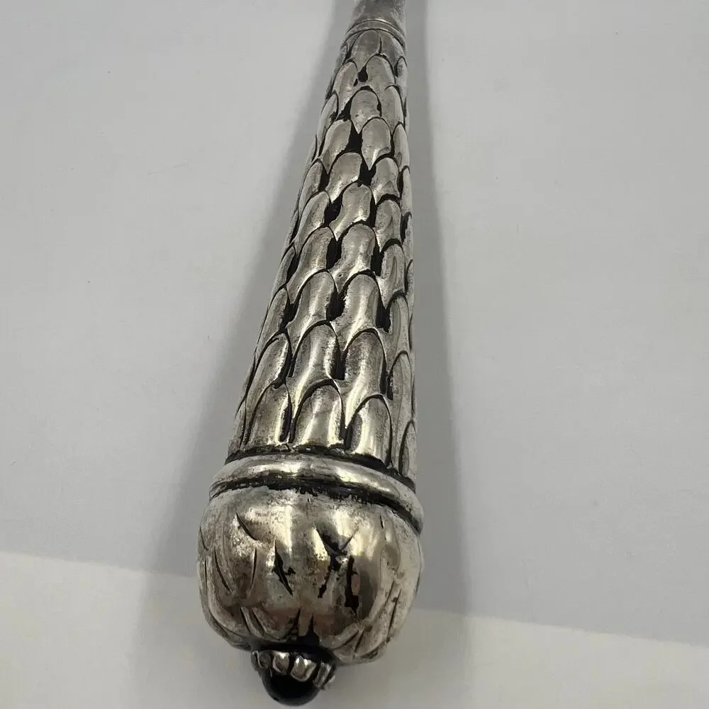 Vintage Silver Plated‎ Salad Serving Fork Scoop True MidCentury Modern MCM